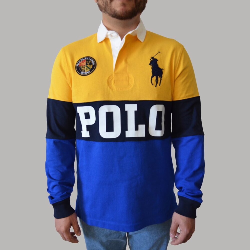 Polo Ralph Lauren Longsleeve Big Pony Mesh Polo Shirt Rugby